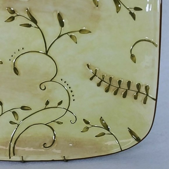 Plate Centerpiece Serving Plate Belle Casa by Ganz with Wall Hanger 12" - Picture 5 of 7